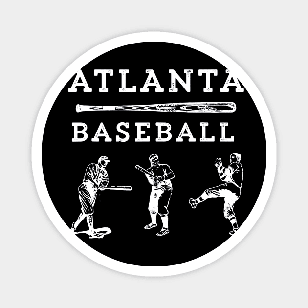 Classic Atlanta Baseball Fan Magnet by Vigo